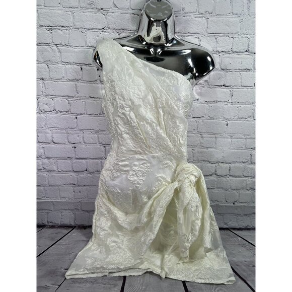 Dresses & Skirts - Reverse Brand off shoulder floral ivory color mini‎ dress sz L nwt